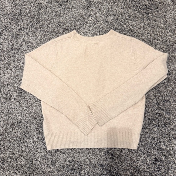 Reformation Cashmere Dana Sweater Size Medium in Wheat - Picture 5 of 5